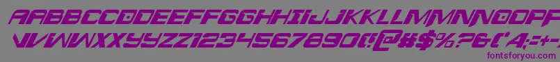 Interdictioncondital-fontti – violetit fontit harmaalla taustalla
