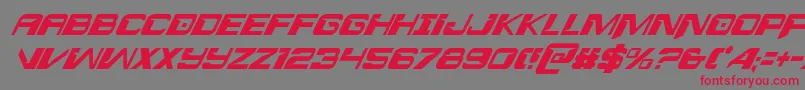Interdictioncondital Font – Red Fonts on Gray Background