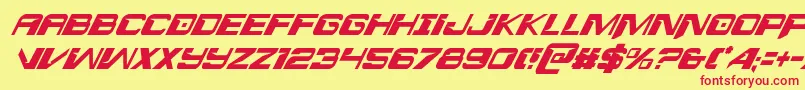 Interdictioncondital Font – Red Fonts on Yellow Background