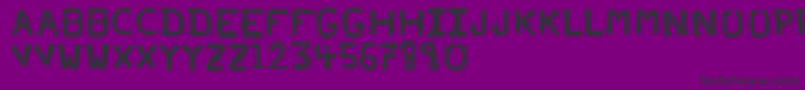 Czcionka PfVeryverybadfont20 – czarne czcionki na fioletowym tle