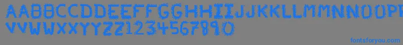 Шрифт PfVeryverybadfont20 – синие шрифты на сером фоне