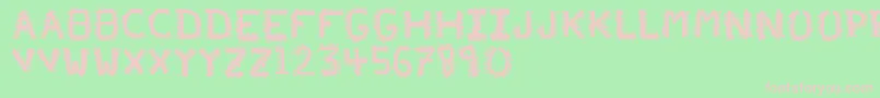 PfVeryverybadfont20-Schriftart – Rosa Schriften auf grünem Hintergrund