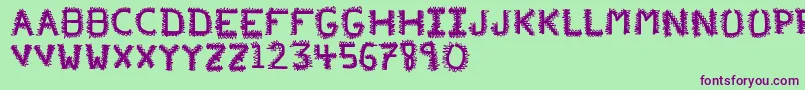 PfVeryverybadfont20 Font – Purple Fonts on Green Background