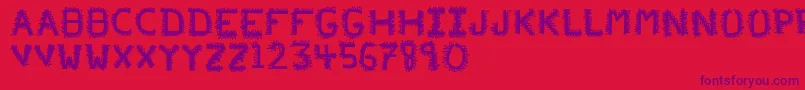 PfVeryverybadfont20 Font – Purple Fonts on Red Background