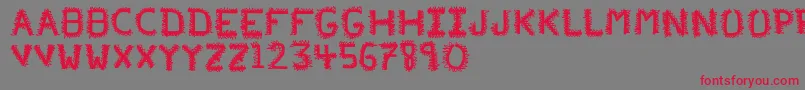 PfVeryverybadfont20 Font – Red Fonts on Gray Background