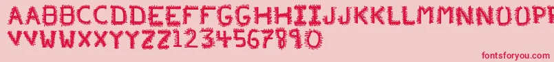 fuente PfVeryverybadfont20 – Fuentes Rojas Sobre Fondo Rosa