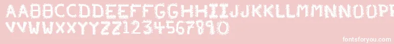 PfVeryverybadfont20 Font – White Fonts on Pink Background