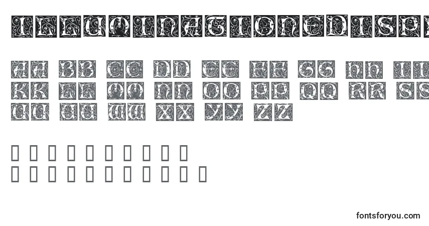 A fonte Illuminationedisplaycapsssk – alfabeto, números, caracteres especiais
