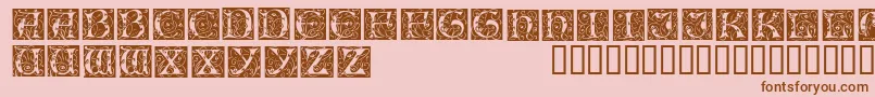 Illuminationedisplaycapsssk Font – Brown Fonts on Pink Background
