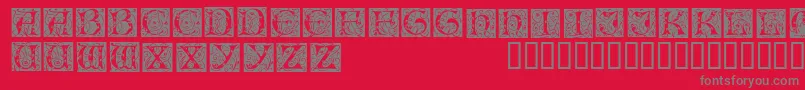 fuente Illuminationedisplaycapsssk – Fuentes Grises Sobre Fondo Rojo
