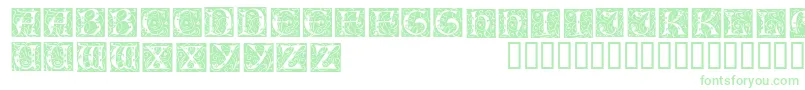 Więcej informacji o czcionce Illuminationedisplaycapsssk Czcionka Illuminationedisplaycapsssk – zielone czcionki