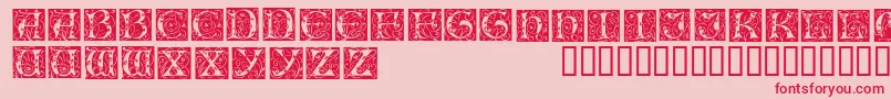 Illuminationedisplaycapsssk Font – Red Fonts on Pink Background