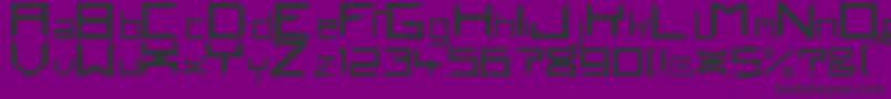 Шрифт Pindowna – чёрные шрифты на фиолетовом фоне