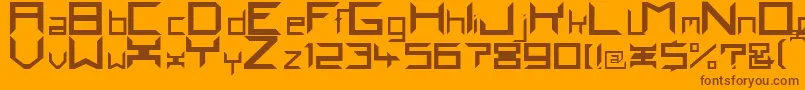 Pindowna Font – Brown Fonts on Orange Background
