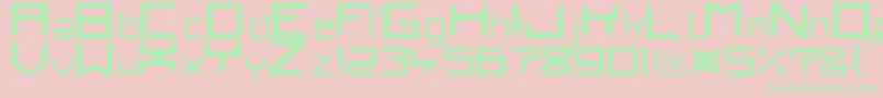 Pindowna Font – Green Fonts on Pink Background