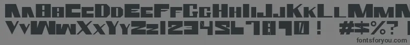 フォントRammsteinSh2 – 黒い文字の灰色の背景