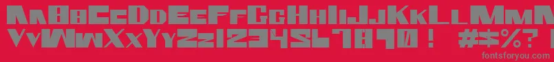 RammsteinSh2 Font – Gray Fonts on Red Background