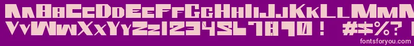 RammsteinSh2 Font – Pink Fonts on Purple Background