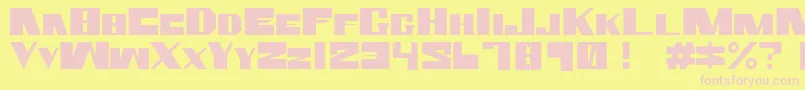 RammsteinSh2-fontti – vaaleanpunaiset fontit keltaisella taustalla