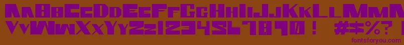 RammsteinSh2 Font – Purple Fonts on Brown Background
