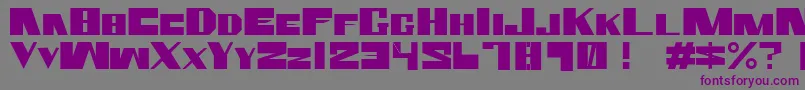 フォントRammsteinSh2 – 紫色のフォント、灰色の背景