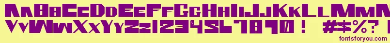 RammsteinSh2 Font – Purple Fonts on Yellow Background