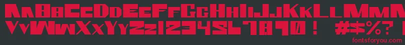 RammsteinSh2 Font – Red Fonts on Black Background