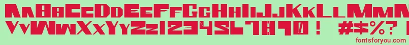 RammsteinSh2 Font – Red Fonts on Green Background