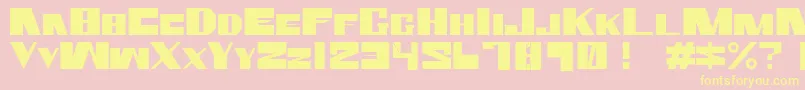 RammsteinSh2 Font – Yellow Fonts on Pink Background