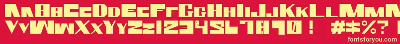 RammsteinSh2 Font – Yellow Fonts on Red Background