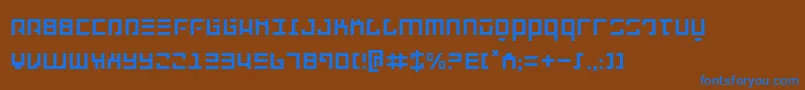 Czcionka Repulsor – niebieskie czcionki na brązowym tle