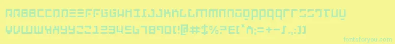 Repulsor-Schriftart – Grüne Schriften auf gelbem Hintergrund