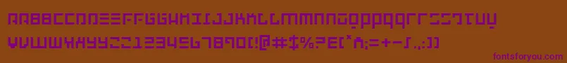 Czcionka Repulsor – fioletowe czcionki na brązowym tle