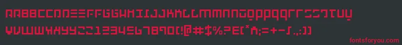 フォントRepulsor – 黒い背景に赤い文字
