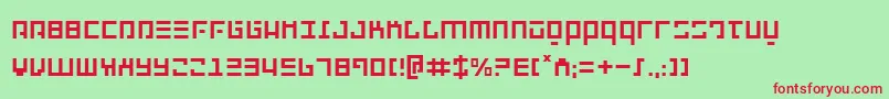 Repulsor Font – Red Fonts on Green Background