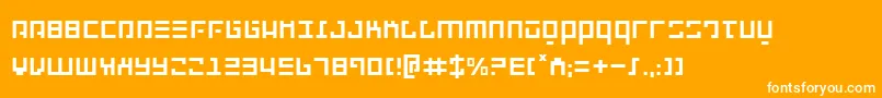 フォントRepulsor – オレンジの背景に白い文字