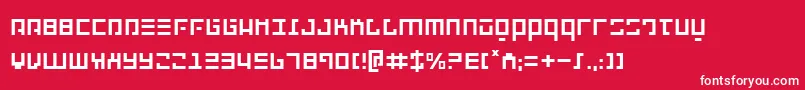 フォントRepulsor – 赤い背景に白い文字