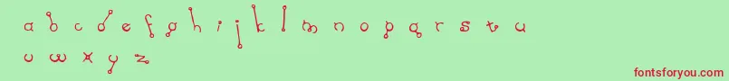 ADrinkForAllAges-Schriftart – Rote Schriften auf grünem Hintergrund