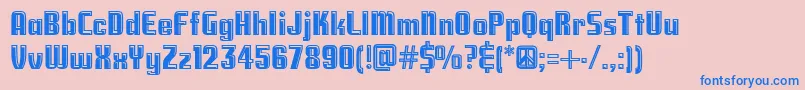 NationalDebtHilite Font – Blue Fonts on Pink Background