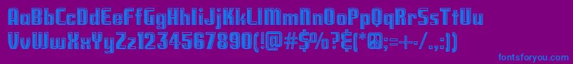 NationalDebtHilite Font – Blue Fonts on Purple Background