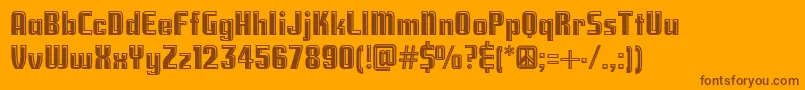 NationalDebtHilite Font – Brown Fonts on Orange Background