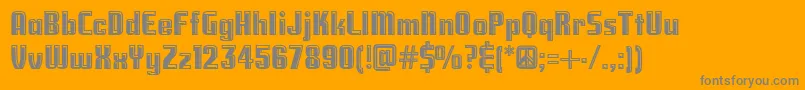 NationalDebtHilite Font – Gray Fonts on Orange Background
