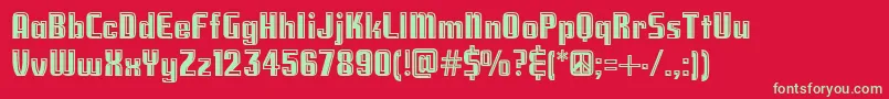 NationalDebtHilite Font – Green Fonts on Red Background