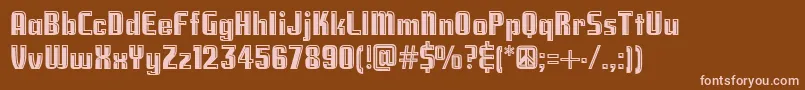 Police NationalDebtHilite – polices roses sur fond brun