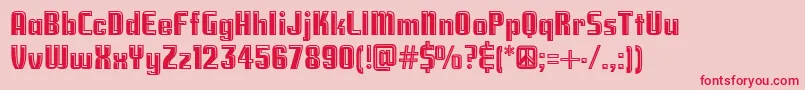 NationalDebtHilite-Schriftart – Rote Schriften auf rosa Hintergrund
