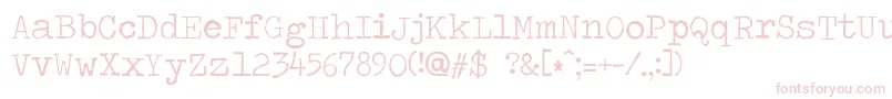 Travelingtypewriter Font – Pink Fonts on White Background