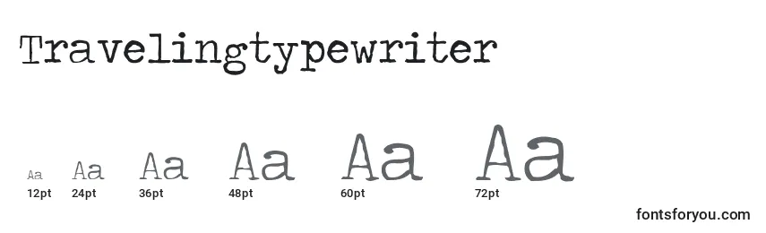 Размеры шрифта Travelingtypewriter