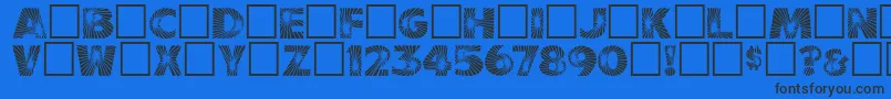 Starburst Font – Black Fonts on Blue Background