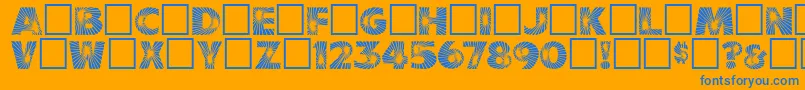 Starburst Font – Blue Fonts on Orange Background