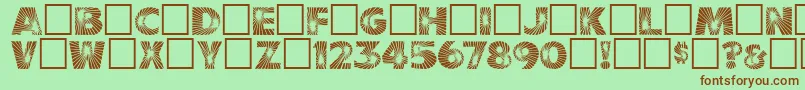 Starburst Font – Brown Fonts on Green Background